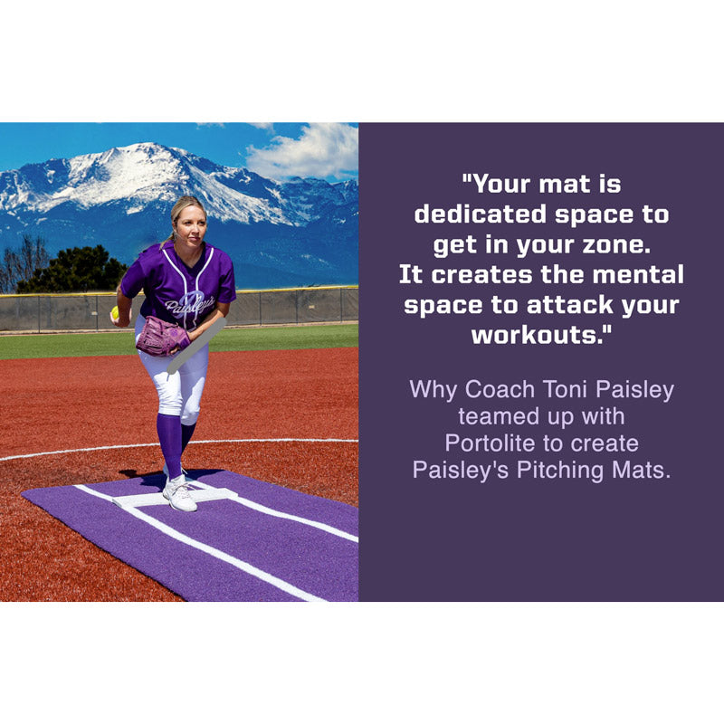 Portolite Paisley's Signature Portable Practice Softball Pitching Mat